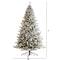 9ft. Pre-Lit Flocked Rock Springs Spruce Artificial Christmas Tree, Clear LED Lights